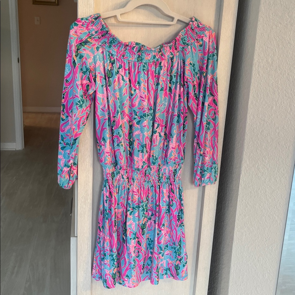 Lilly Pulitzer Lana Skort Romper Off Shoulder dress Sz XS - Like New
